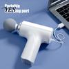 Portable Massage Device Mini Fascia Massager, Electric Percussion Massager with 4 Muscle Relaxation Tool Heads, for Deep Stain Resistant