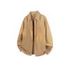 American Style Solid Cotton Long Sleeve Shirt Men Casual Loose