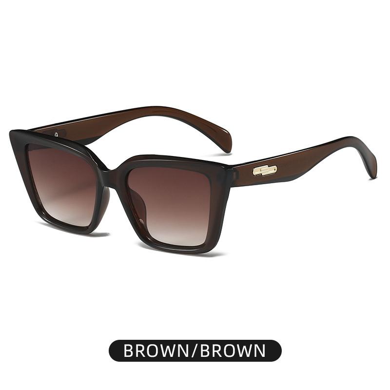 Retro Large Frame Cat Eye Round Face Rice Nail Sunglasses New Women s Street Photography Ultraviolet Sunglasses 3196