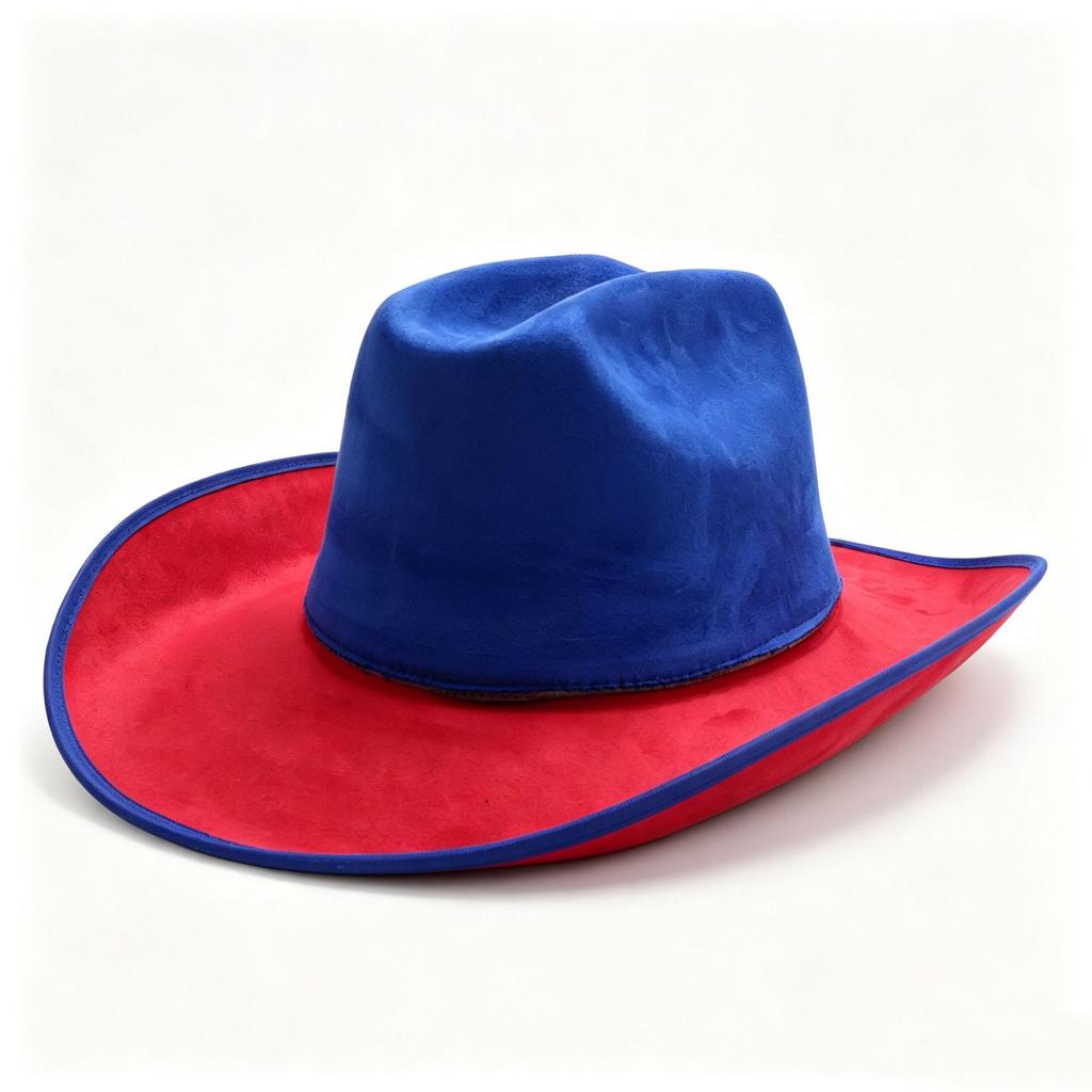 Popular European and American Classic Splicing Western Cowboy Hat Top Hat Men's and Women's Outdoor Big Brim Sunscreen Hat