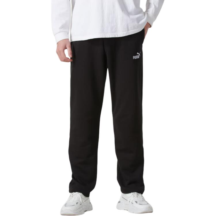 PUMA Fashionable Versatile Comfortable Breathable Knitted Sports Pants Men bottoms Black 687556-01