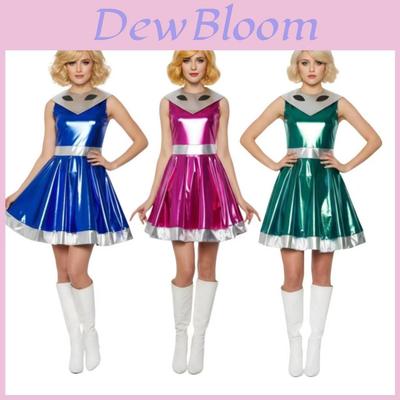 Robot Metal Color Dress Cosplay Costume For Halloween And Movie Roleplay