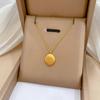 Geometric Animal Temperament Personality Minimalist Wind Furnace Real Gold Necklace Female Collarbone Chain