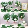 Artificial Monstera Leaves Faux Tropical Greenery Hawaiian Palm Monstera Leaf Fake Turtle Plant for Wedding Party Home Decor
