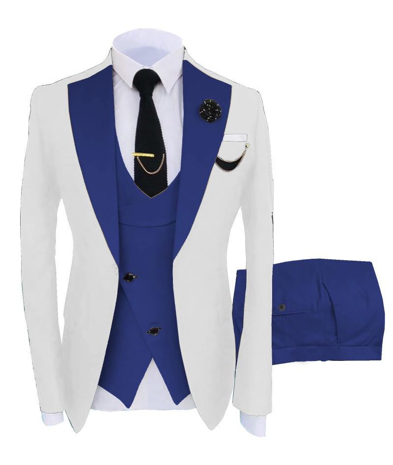 2025 European & American Men's Three-Piece Suit Set - Business, Banquet, or Groomsmen Attire