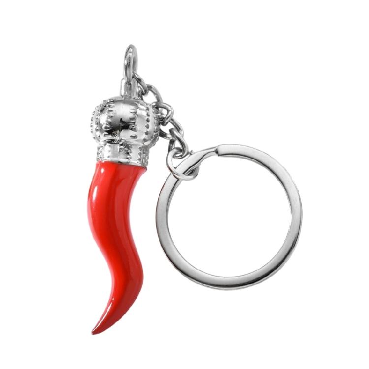 4Pieces Pepper Pendant Fashion Accessory Pepper Keyring Alloy Texture Key Pendant for Youthful Adults and Friend Present