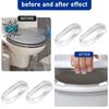 Standard Toilet Lid Cushion Adhesive Backing Prevents Loud Noise Soft Rubber Design Simple Application