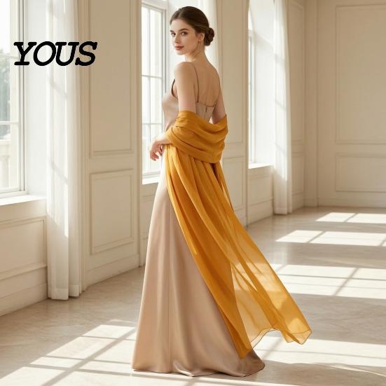 Comoda Coperta per Eventi Speciali Sciarpe e Coprispalle da Donna Abiti da Sera, Foulard da Matrimonio Trasparente Sposa, Sciarpa in Chiffon Morbida Abito Formale Donna, Elegante