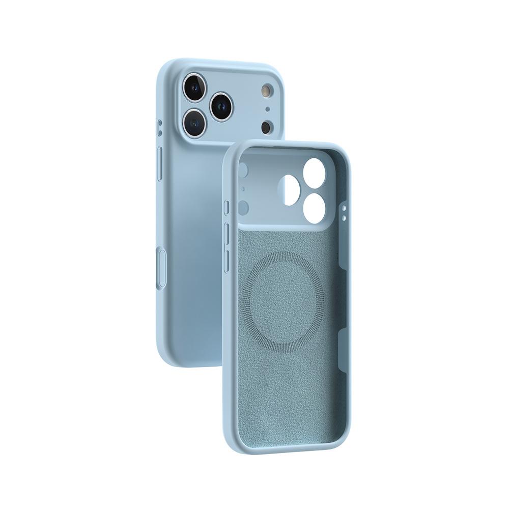 Applicable to iPhone17Pro liquid silicone mobile phone case Apple 17air magnetic suction integrated camera button case