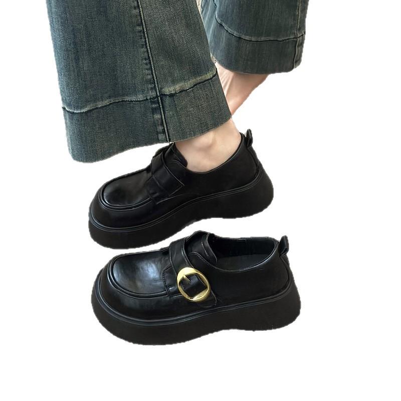 Platform British Style Small Leather Shoes Women's 2025 New Summer and Autumn with Skirts Mary Jane Women's Shoes Single Shoes Loafers