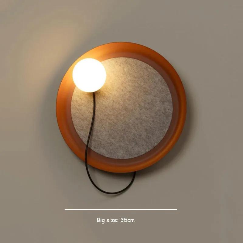 Modern Iron Circular Wall Lamp G9 Bedroom Bedside Lamp LED Nordic Magnet Adjustable Hotel Living Room Background Wall Decoration