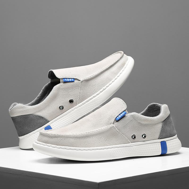 2024 Mans Loafers Shoes Flats Slippers Fabric Slip-on Men Driving Shoes Fashion Summer Style Soft Male Moccasins Lazy Boat Shoes