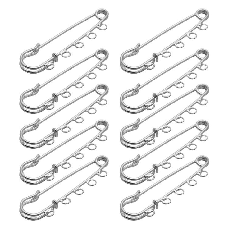 

10 ШТ 5 Отверстий Булавки для Брошей Фурнитура для Брошей Прочные Булавки для Килта Фурнитура для Брошей серебряный