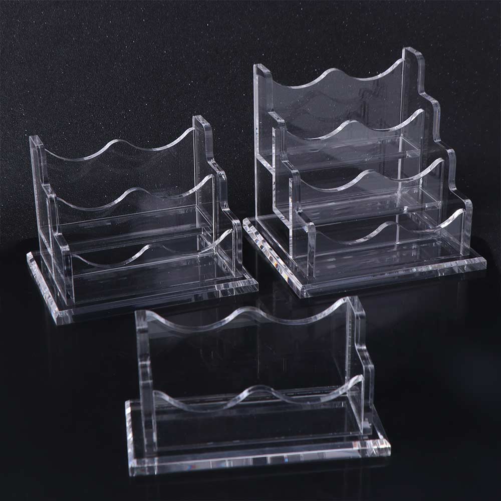 Acrylic Name Card Display Stand Transparent Desktop Display Holder  Office