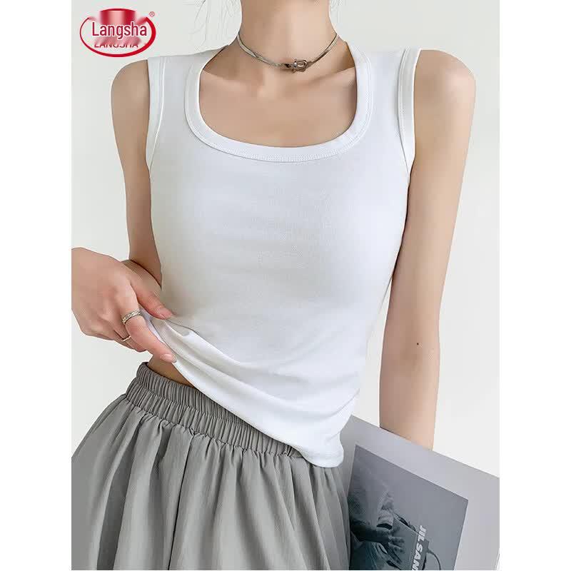 Langsha Women s Cotton Racerback Cami Vest L (105-120 lbs)