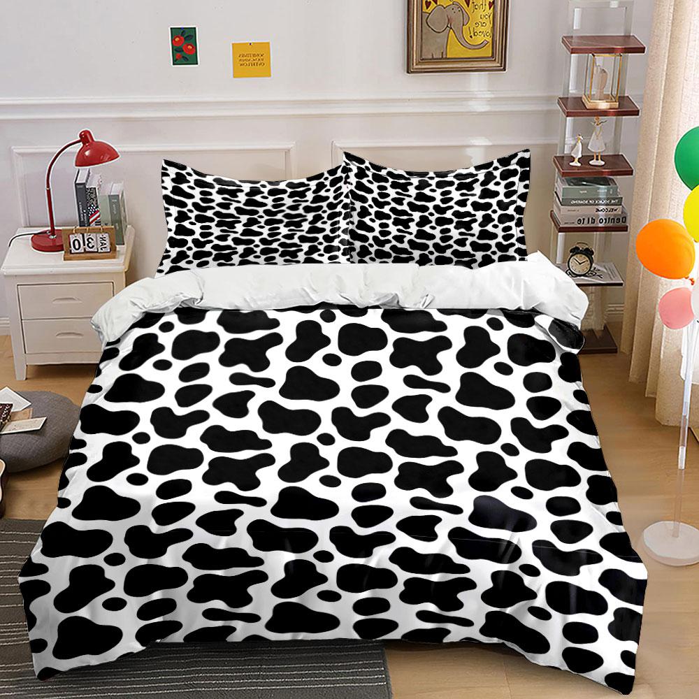 Cow Print Decorative Set - Home Soft Comfortable Duvet Cover Bedding Set Included 1*Duvet Cover & 2*Pillowcases, Gift