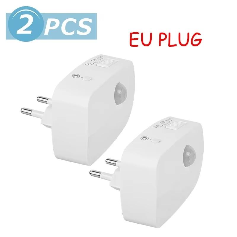 Mini LED Night Light PIR Motion Sensor Lamp 3 Modes Night Lamp Bedroom Bedside Lights EU Plug For Closet Corridor Bathroom