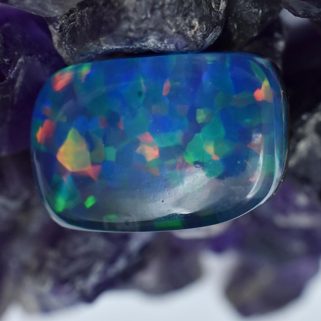 Lab-Created Opal Loose Gemstone 16.50 ct Fancy Cut Multi-Color October Birthstone for Jewelry Making