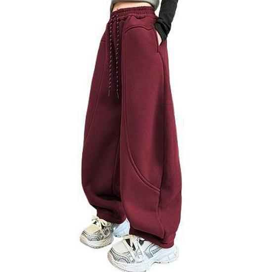 Mädchen Fleece-gefütterte Bananen-Jogginghose für Herbst/Winter - Trendy, Dicke Sportbekleidung für ältere Kinder und Teenager