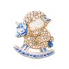 Elegant Pearl Sheep Lamb Goat Brooches Anti-rust Unisex Fashion Pins for New Year Party Wedding Wear