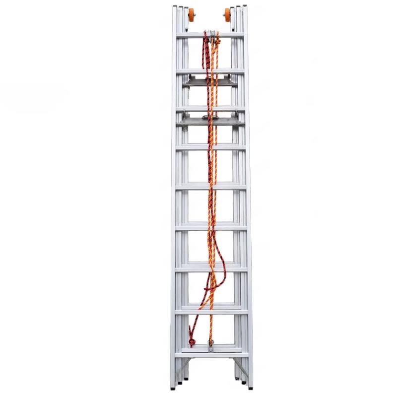 Qianxingbao 3-Section Aluminum Telescopic Fire Escape Ladder