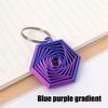 1 Piece Couple Key Hook Gift For Friends  Creative 3D Printed Hexagon Keychain Can Push-Pull-Rotate Fidget Stress Relief Toy
