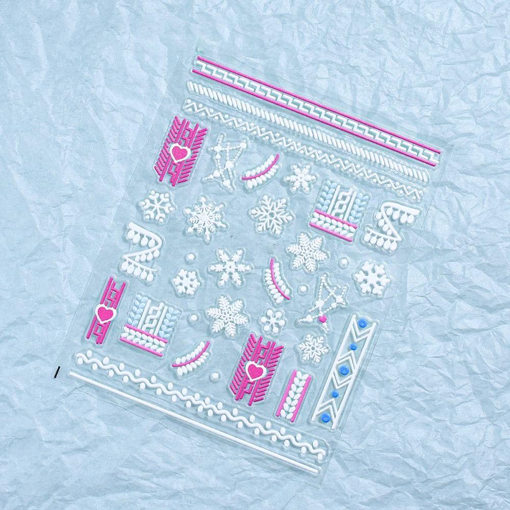 Cute Christmas Nail Art Stickers Winter Nails Polish Sticker 3D Manicure Decals  Manicurist