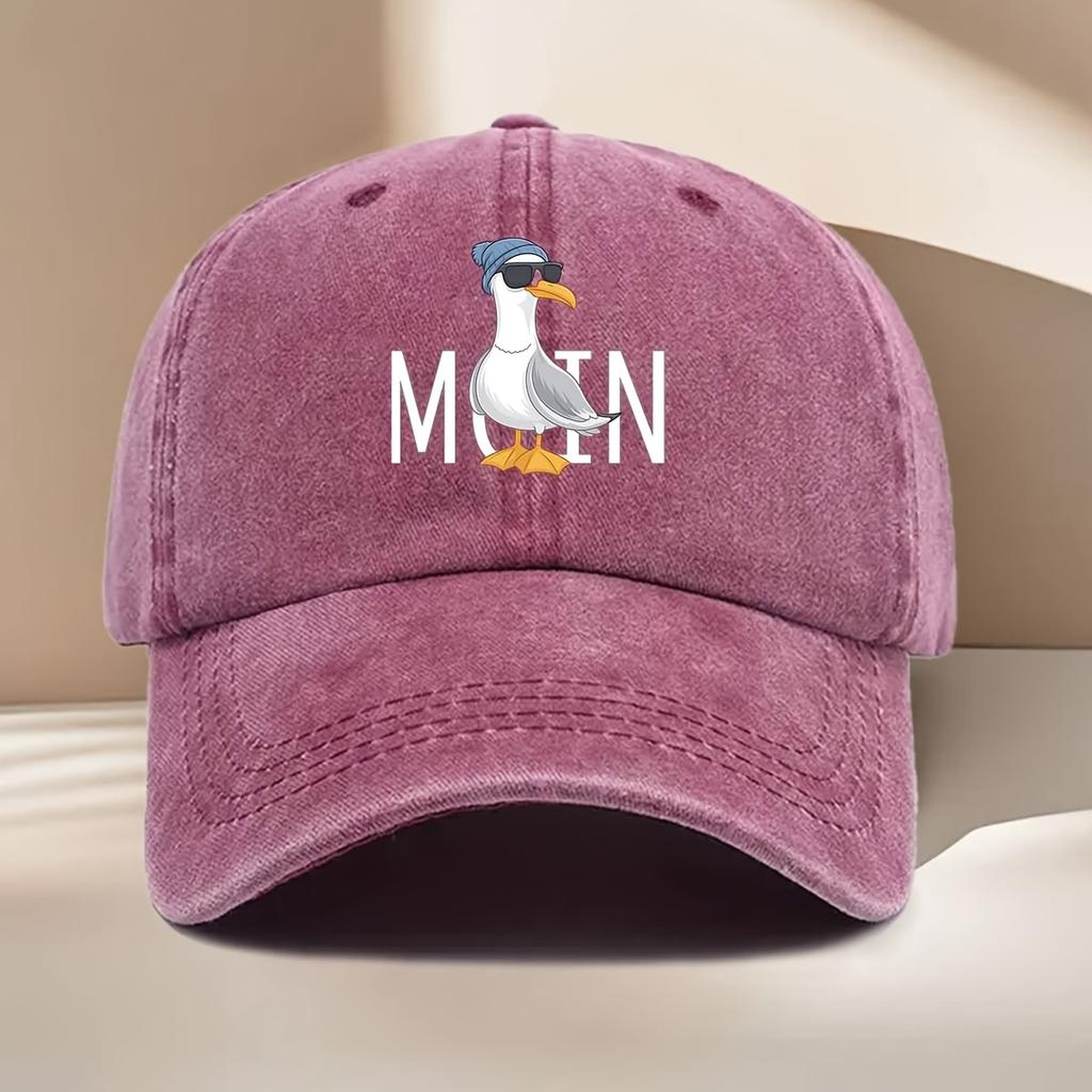 1 Stück Modische Brille MOIN Textdruck Baseballkappe, Lässige Mode Vielseitig Trendig Unisex Schirmmütze für Ausflüge, Treffen Party