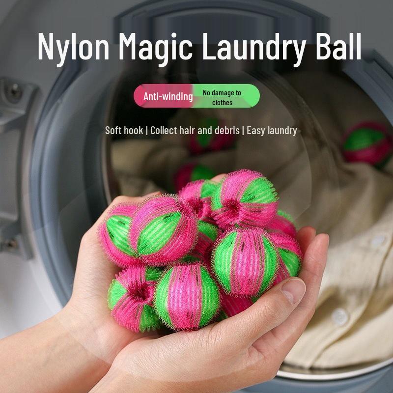 Nylon Laundry Balls: Anti-Tangle Hair Removal & Lint Remover for Washing Machines