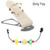 Cozy Wooden Baby Rocking Chair Toy Stand With Colorful Plush Toys For Infant Enjoyment