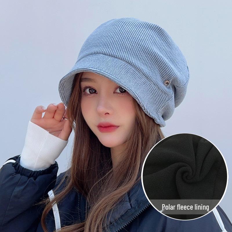 Women's Korean-Style Versatile Warm Octagonal Hat for Autumn & Winter