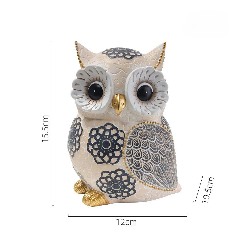 

Статуэтки совы из смолы, фигурки животных, милые скульптуры птиц, настольные украшения, офисные шкафы, домашний декор, ручная работа, художественные промыслы