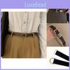 Stylish Minimalist Pu Belt For Women In Black And Coffee Versatile And Trendy Design