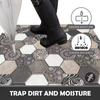 Durable Front Door Mat, Boho Brown Plaid, Heavy Duty, Absorbent Mud Rug, Resistant, Easy Clean Entry, Outdoor, Indoor Rugs