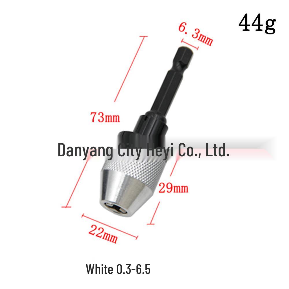 0.3-6.5mm Quick-Change Hex Shank Self-Centering Drill Chuck for 3.6 Electric Grinder
