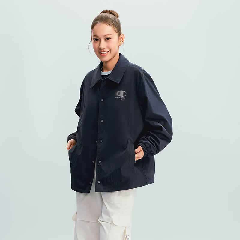 Champion Retro Button-Down Lapel Coach Jacket