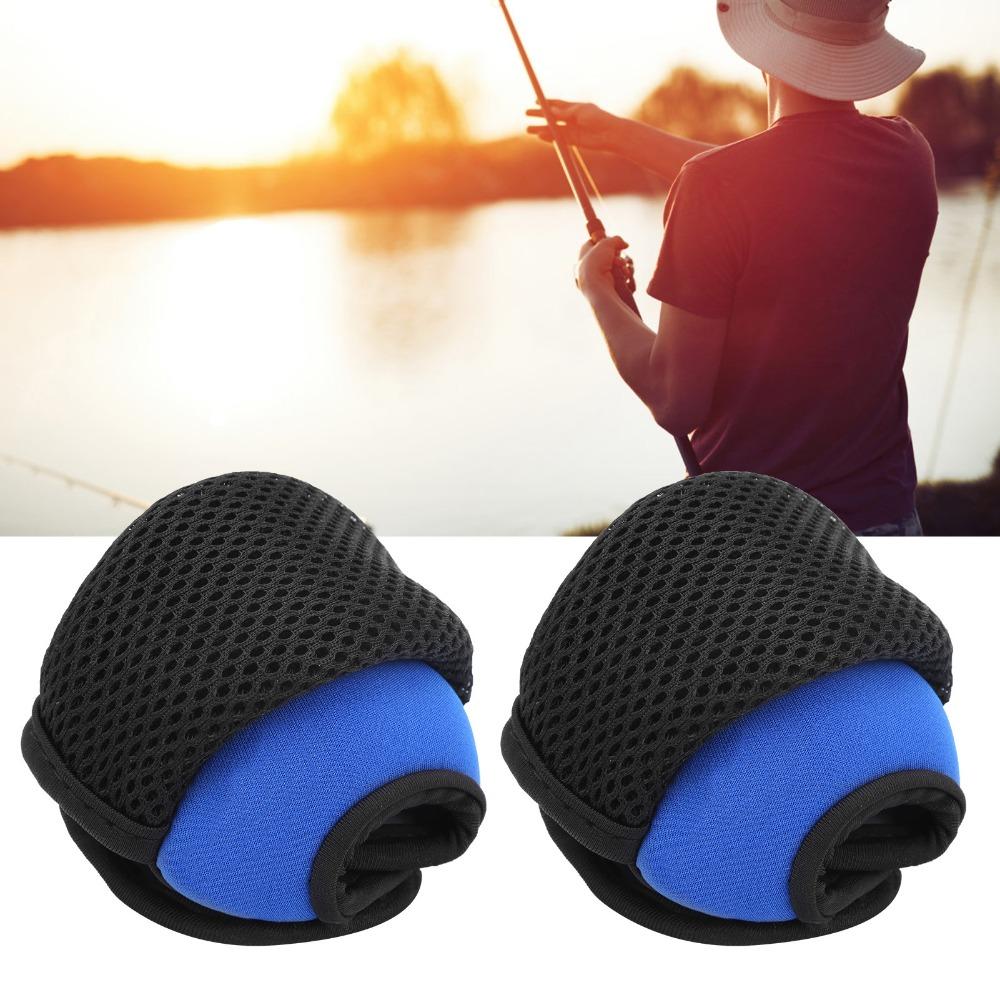 2PCS Lightweight Baitcast Reels Cover Case Neoprene Fishing Reel Protector Pouch Outdoor Fishing