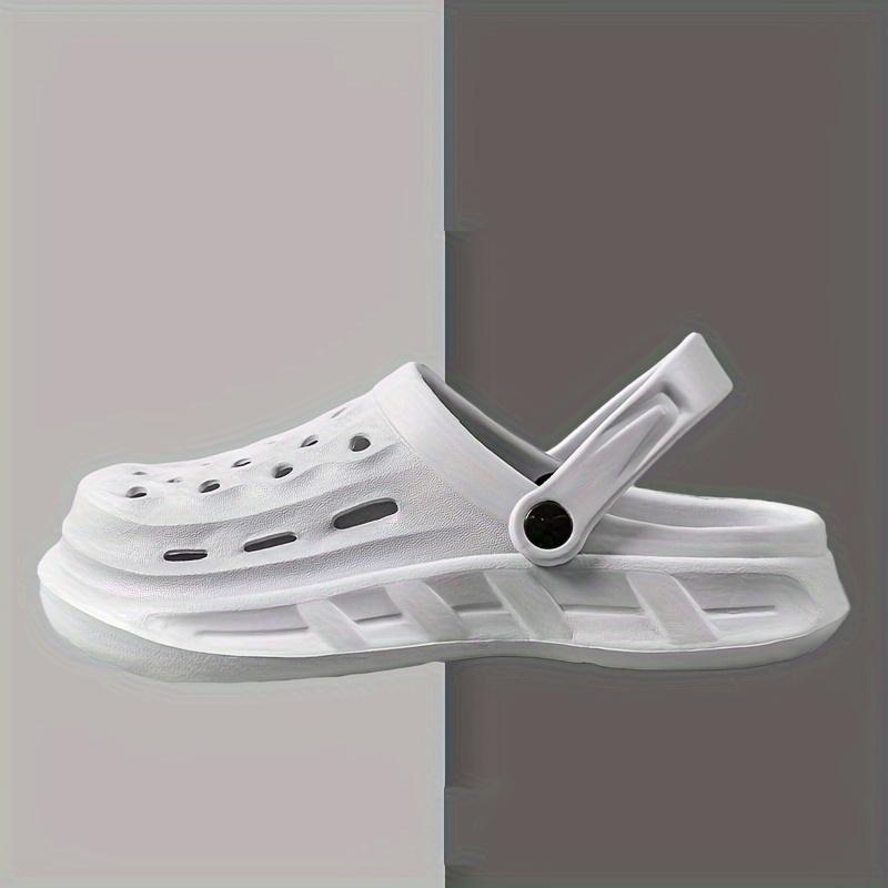 Solid Color Trendy Slippers, Soft Sole Platform Closed Toe Two-way Wear Garden Slippers, Non-slip Summer Beach Slides