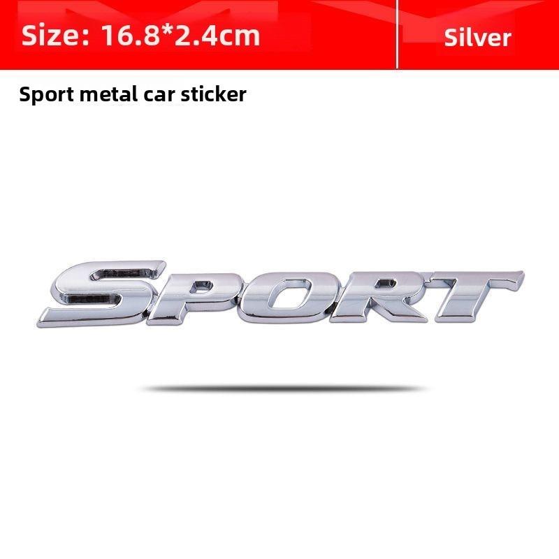 SPORT General Motors Body Metal Letter Modified Car Stickers Rear Personalized Decorative Stickers Scratch Covering
