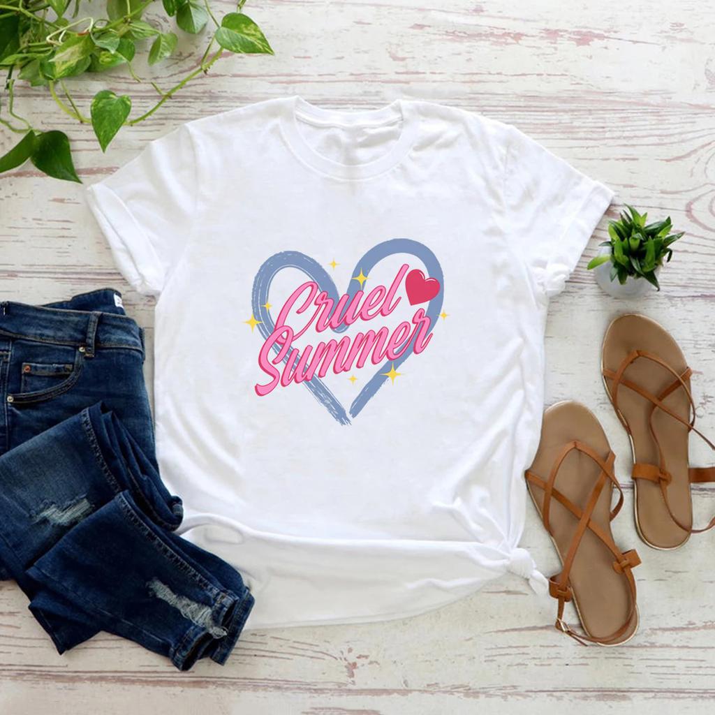 ZX TEE Harajuku aesthetic print Cruel Summer T-shirt Taylor lover inspired short sleeve shirt Lyric T-shirt TS merch Eras Tou Tee