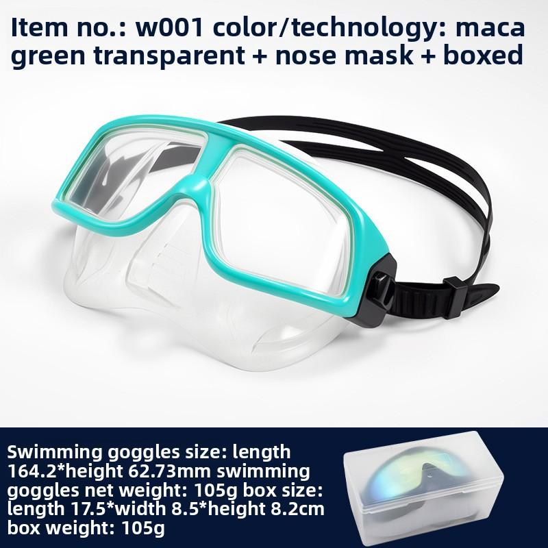 Large Frame Swimming Goggles High Definition Anti-fog, Unisex Professional Diving Swimming Glasses