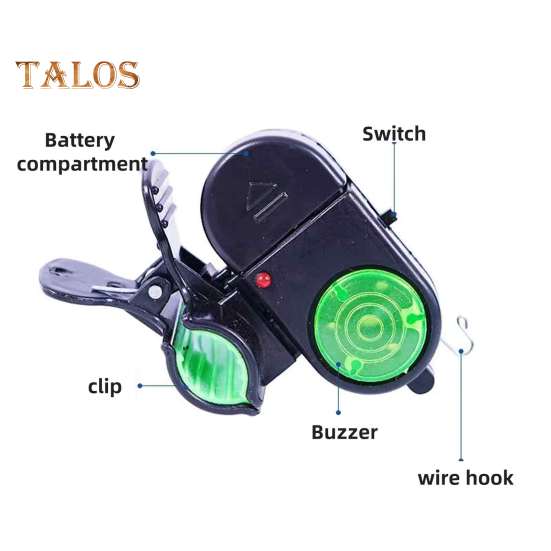 2Pcs Fishing Bite Alarm Lamp with Silicone Clip 80dB Night Fishing Rod Alert Light Sensitive Electronic Bite Indicator Strike Sensor LED Lamp Fishing