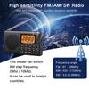 Tragbares Batterieradio FM Kurzwelle Digitaluhrradio mit Sleep-Timer Display Tragbare Kleine Batteriebetriebene Radios