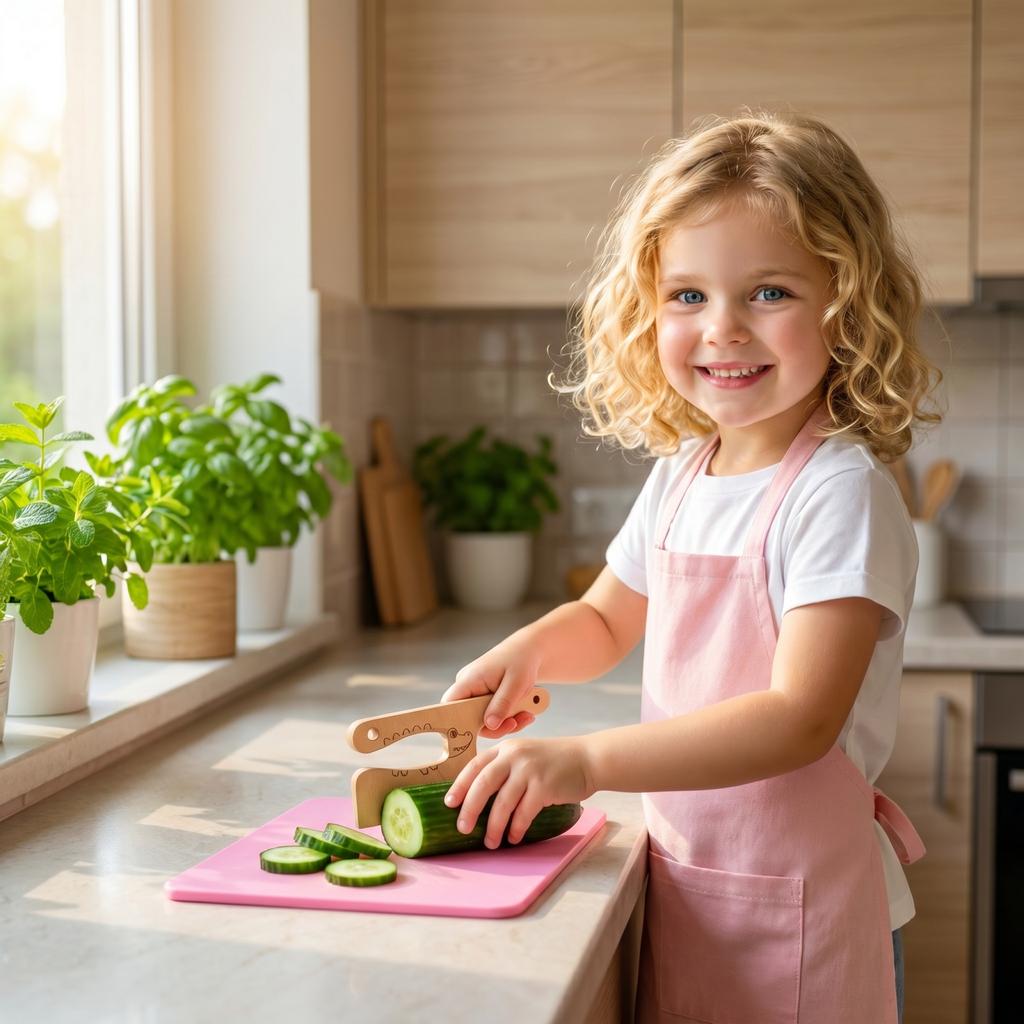 Kids Plastic Kitchen Set - 11-Piece Color Box, Toy Cooking for Children's Pretend Play Kitchen Tools