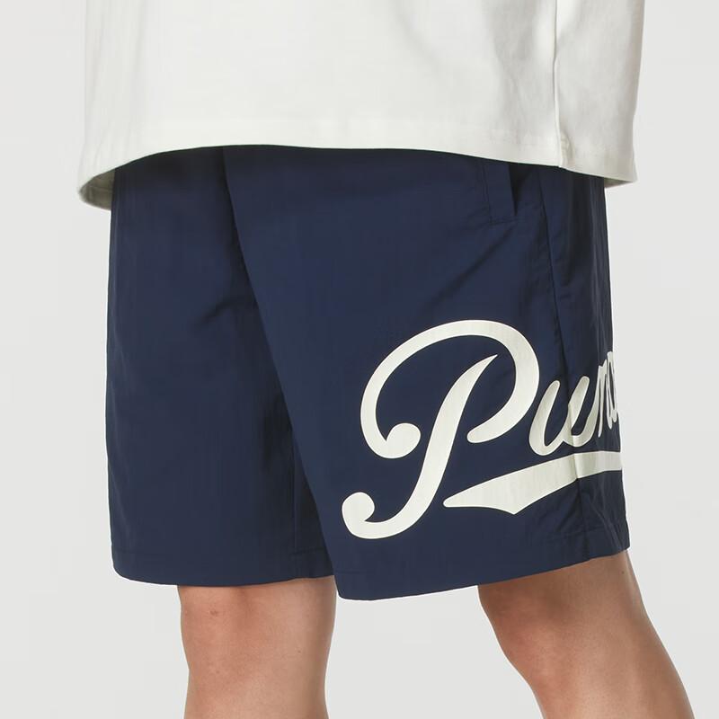 Puma X Ptc Comfortable Breathable Letter Print Lace-Up Casual Shorts Men Shorts Blue 630941-14