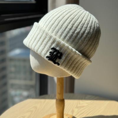 New Knitted Hat for Women In Autumn and Winter Warm and Fashionable Embroidered Young Couple Pullover Hat Versatile Street Ear Protection Knitted Hat