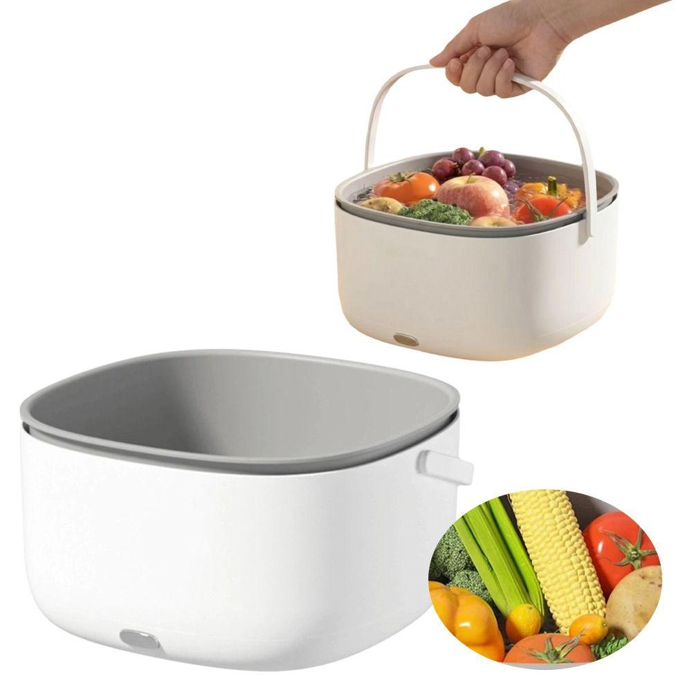 With Handle Ultrasonic Fruit Washing Machine Electric Food Purifier  Vegetables Cleaning