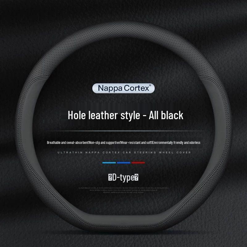 Genuine Leather Steering Wheel Cover for Nissan Sylphy, Sunny, Qashqai, Teana, Tiida, Kicks, Livina, X-Trail