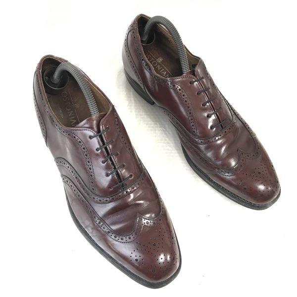 90s? USA Made/BOSTONIAN/Goodyear Welt Leather Full Brogue Wingtip Shoes/10.5D/28.0-28.5/Brown/(USED)