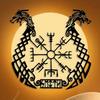 Viking Metal Wall Art Norse Ship Self Adhesive Decor with Runes Geometric Patterns Bohemian Nautical Home Gift